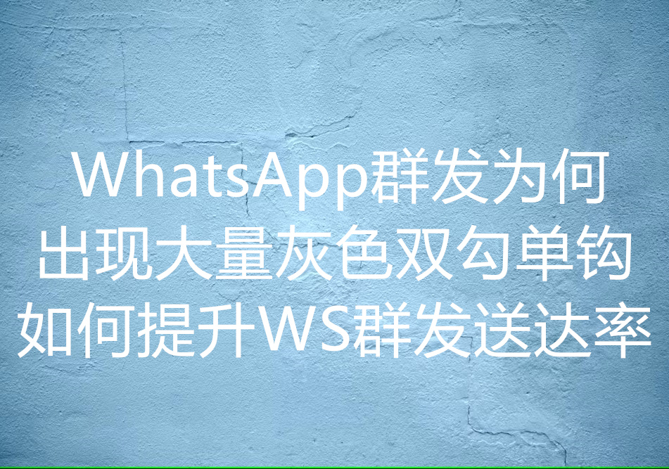 WhatsApp群发后的灰色单勾和双勾、蓝色双沟的含义？为什么灰色单钩很可能是对方已经封锁了你的消息甚至删除了你的账号？如何据此提升WS群发送达率？
