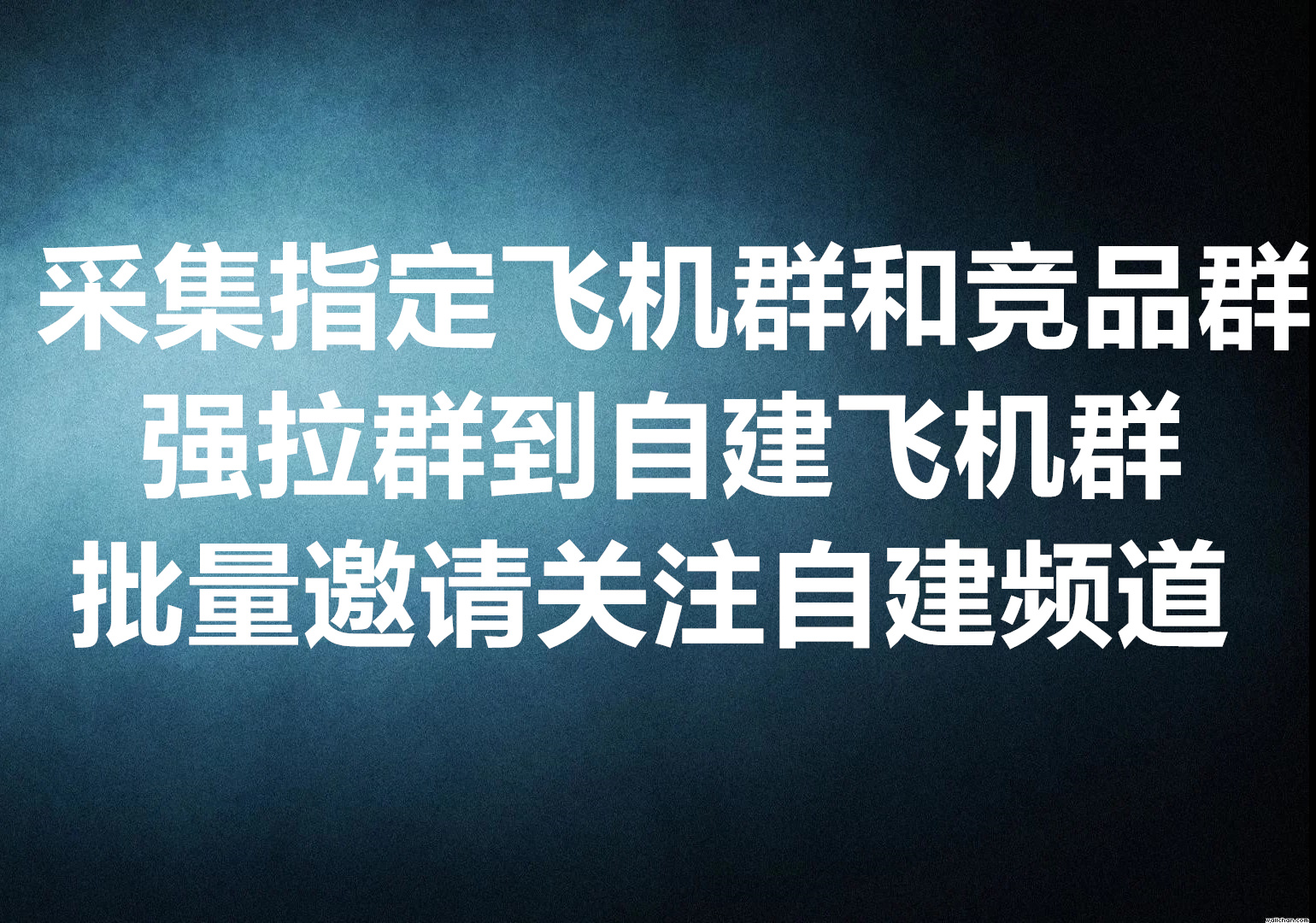 从指定飞机群采集竞争对手群成员、并强拉到自建Telegram群和频道的服务。