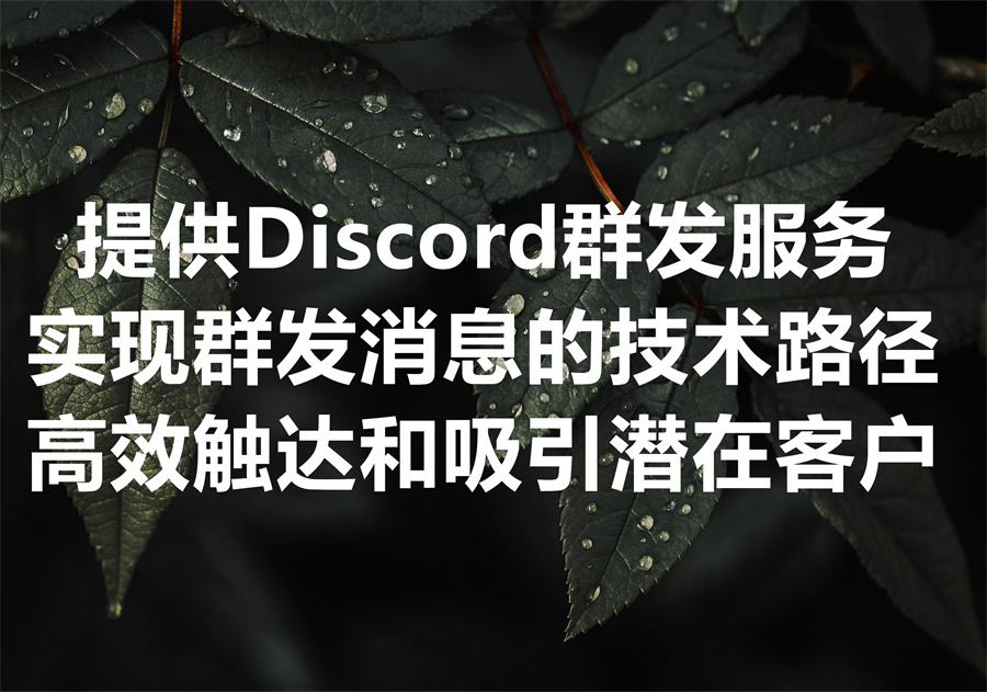 我们提供Discord群发服务，Discord 群发消息如何实现？