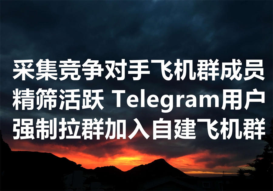 我们提供从竞争对手的飞机群精筛并采集出目标客户、并强拉进自建的Telegram群组的工具或服务！