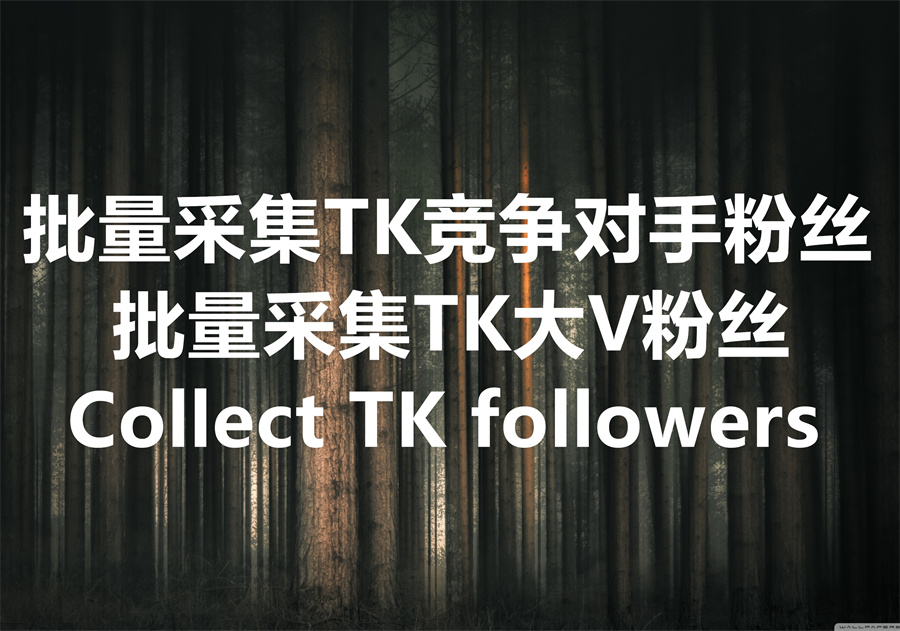 我们提供批量采集TikTok竞争对手和指定账号粉丝的工具和服务，We provide TikTok account followers extraction software & service.